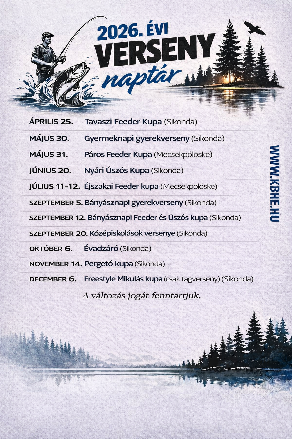 2026 Versenynaptár