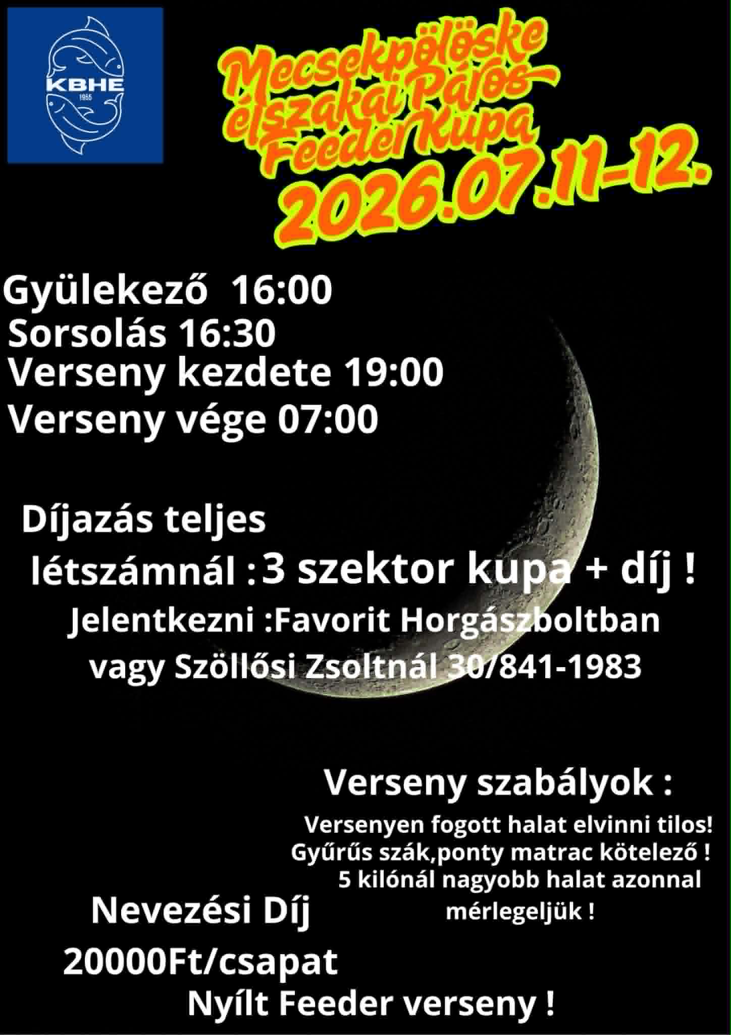 Mecsekpölöskei Éjszakai Páros Feeder Kupa