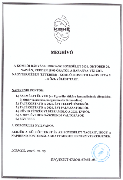 KBHE - Közgyűlés